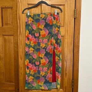 Floral Midi Skirt